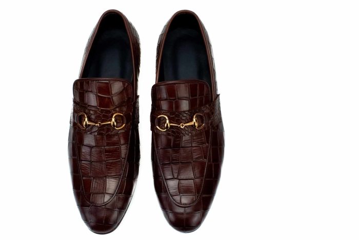 Crocodile Loafers, leather loafers for men, leather dress loafers